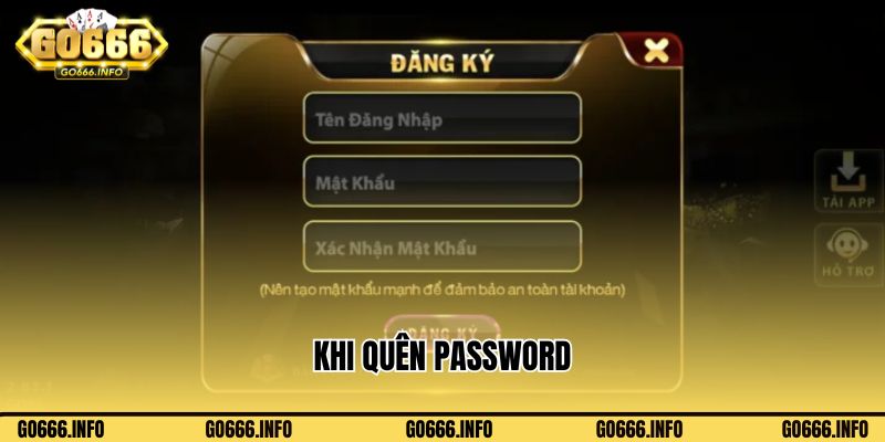 Câu hỏi thường gặp Go666 khi quên password